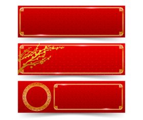 Chinese art element banner vector