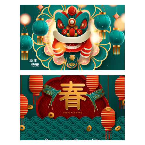Chinese new year banner vector 02