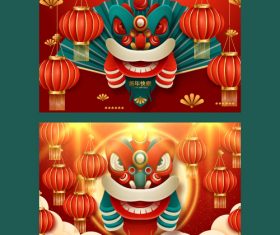 Chinese new year banner vector 04
