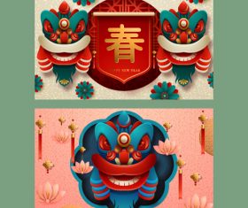 Chinese new year banner vector 07