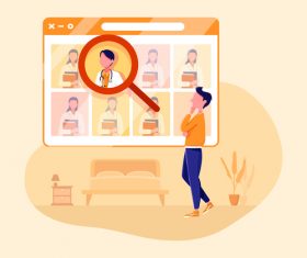 Choose doctor illustration vector