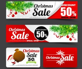 Christmas New Year promotion style vector