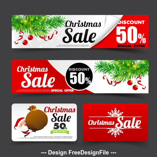 Christmas New Year promotion style vector
