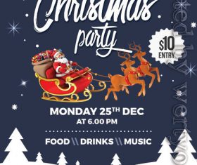 Christmas Party Poster and Flyer PSD Template