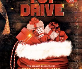 Christmas Toy Drive Flyer PSD Template