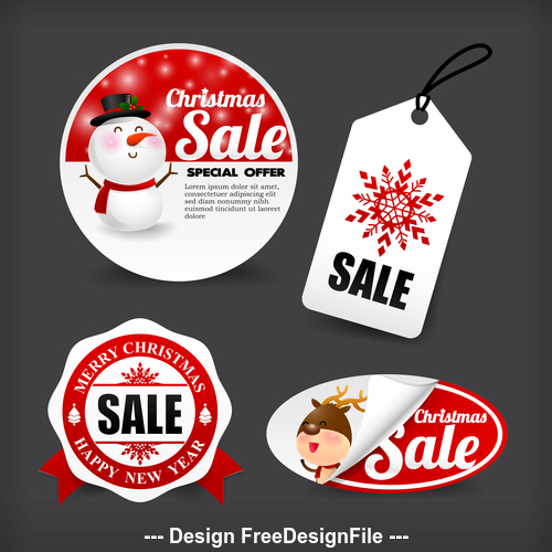 Christmas banner promotion sale discount style vector illustration