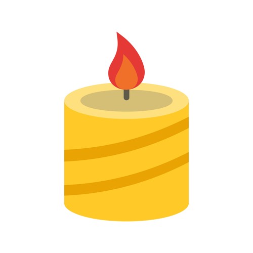 Christmas candle Icons vector