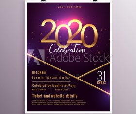 Christmas club celebration cover flyer vector