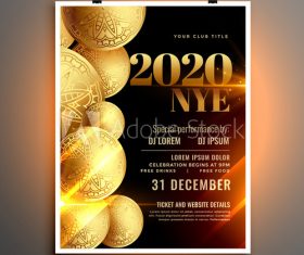 Christmas fashion party flyer template design vector