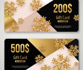 Christmas gift card vector