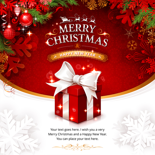 Christmas gift sale cover vector