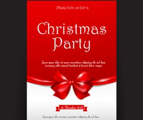 Christmas invitation card tag banner vector