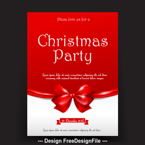 Christmas invitation card tag banner vector