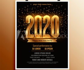 Christmas party shiny background flyer template vector