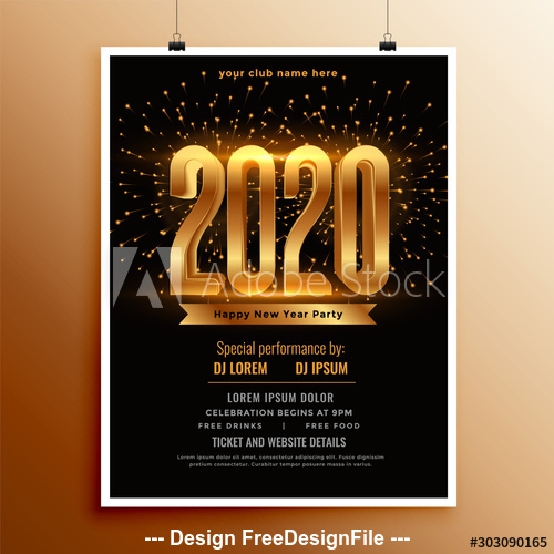 Christmas party shiny background flyer template vector