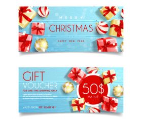 Christmas shopping gift card vector