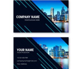 City building template design card vector