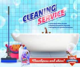 Cleaning service ad vector