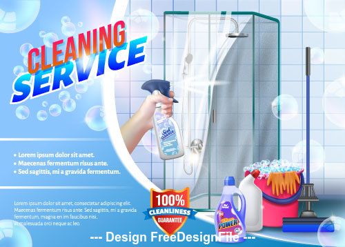 Cleaning service vector background