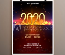 Club Christmas party shiny background flyer template vector