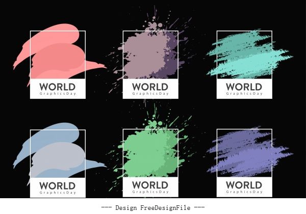 Color code templates grunge vector