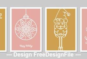 Colorful holiday greeting card collection vector