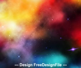 Colorful stardust space background vector