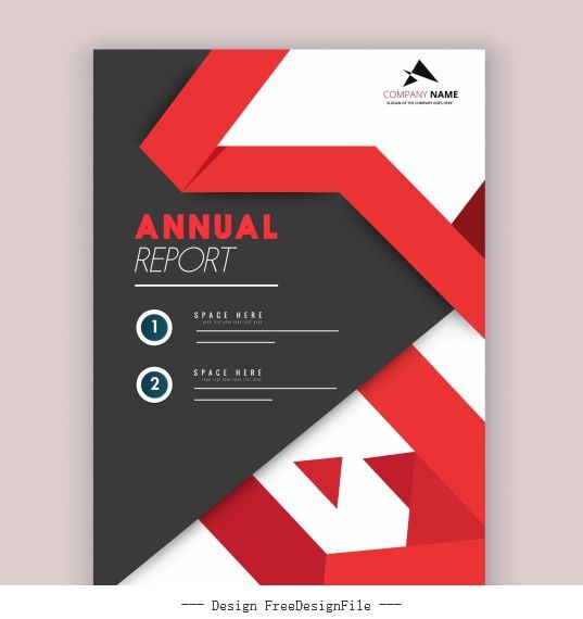 Company annual report template elegant modern vector