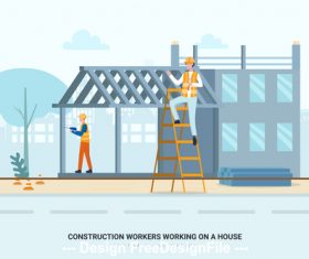 Construction worker vector