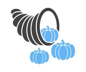 Cornocupia with veget Icons vector