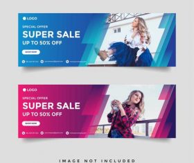 Corporate brand advertising banner vector