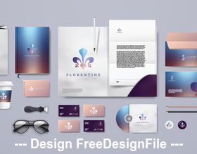 Corporate brand identity template vector 03