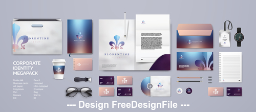 Corporate brand identity template vector 03