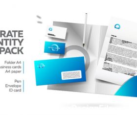Corporate brand image design vector on gray background
