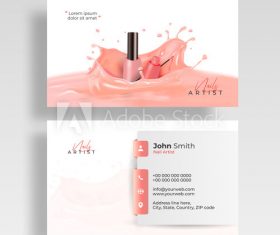 Cosmetic manufacturer business card design vector