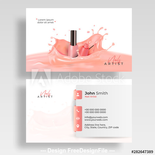 Cosmetic manufacturer business card design vector