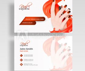 Cosmetics business card design vector