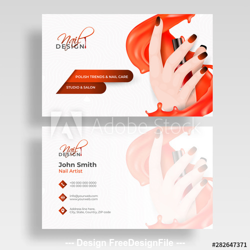 Cosmetics business card design vector
