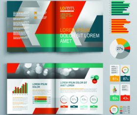 Creative color brochure flyer template vector