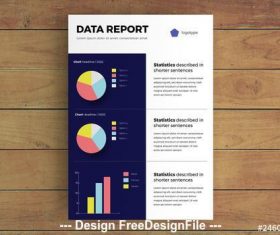 Data report Infographic layout with charts vector