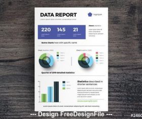 Data report Infographic vector