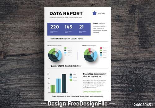 Data report Infographic vector