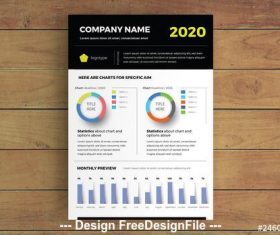 Data report Infographic with charts vector