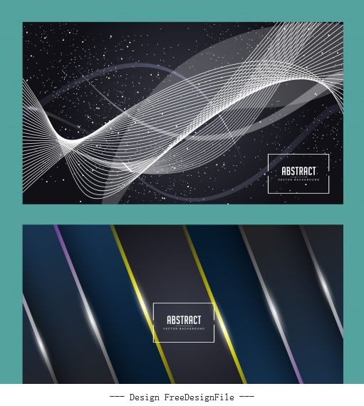 Decorative abstract backgrounds modern shiny dynamic vector