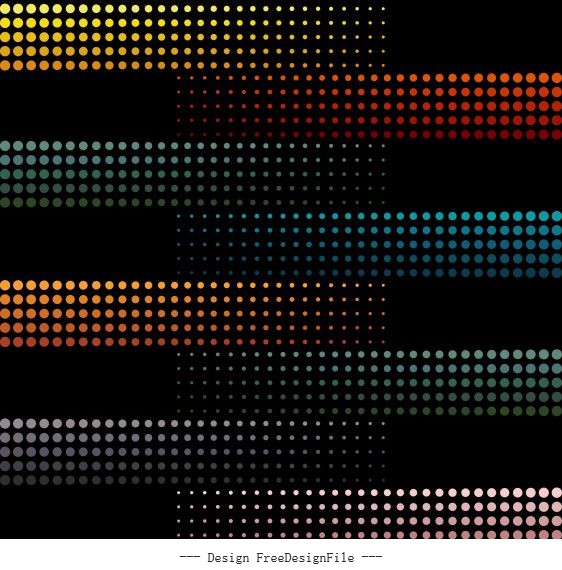 Decorative background colored circles lights effect horizontal layout vector