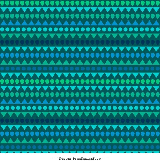 Decorative pattern template flat repeating geometric horizontal vector