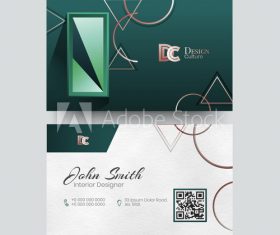 Design culture business card vector