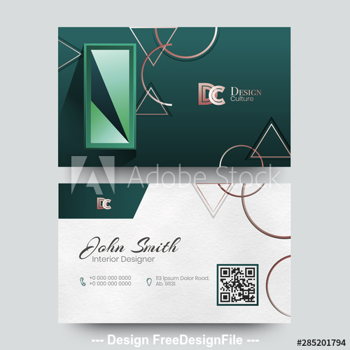 Design culture business card vector