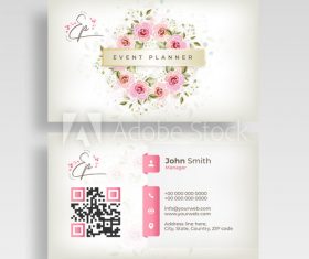 Design wedding business cards vector