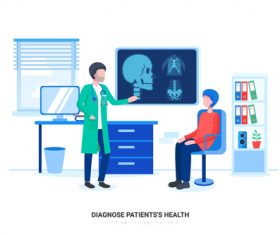 Diacnose patientss health vector